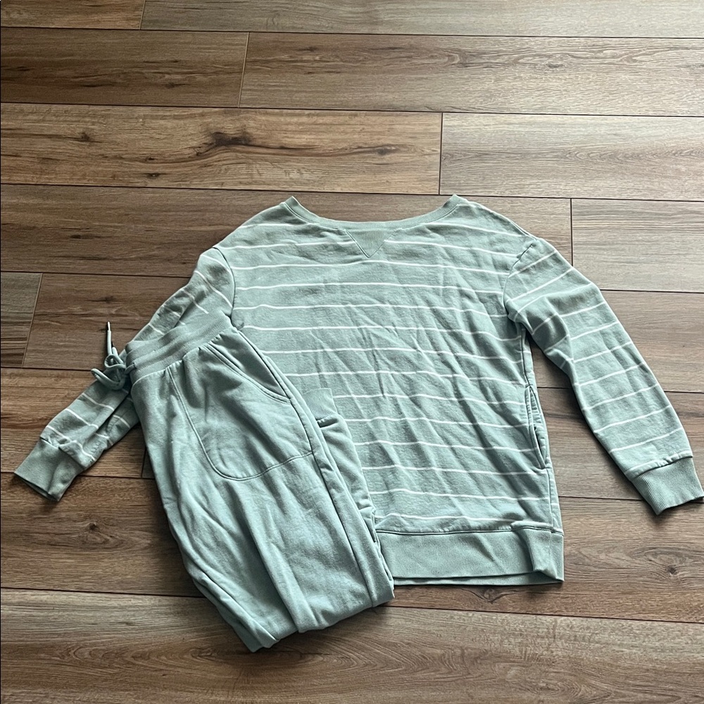 Stars Above Green and White Striped Lounge Set